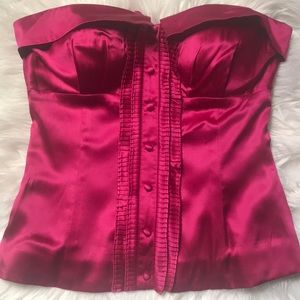 Arden B. Silk Bustier Top